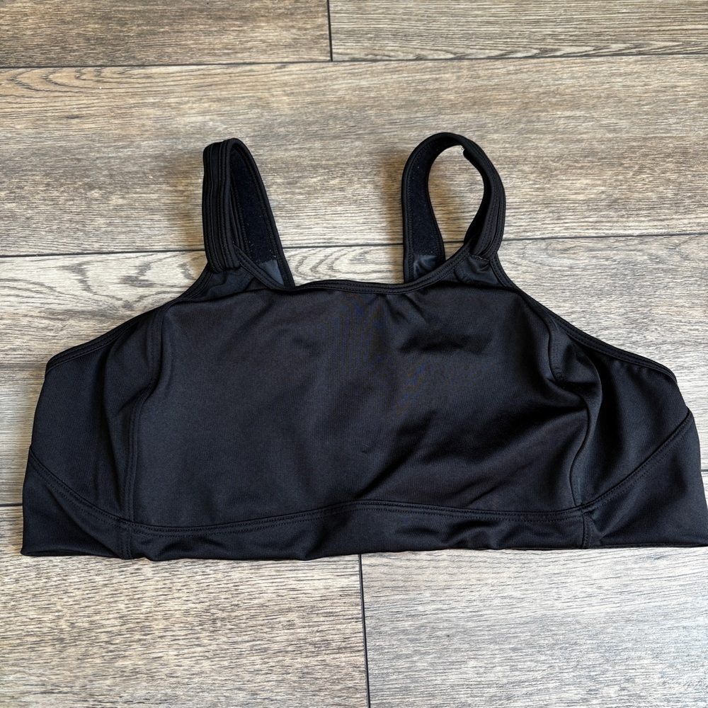 Moving Comfort Dri Layer Wirefree Unpadded Sports Bra Black Sz 42C
